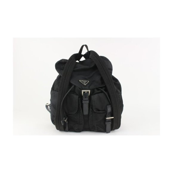 Prada Black Nylon Tessuto Twin Pocket Backpack - Picture 1 of 11